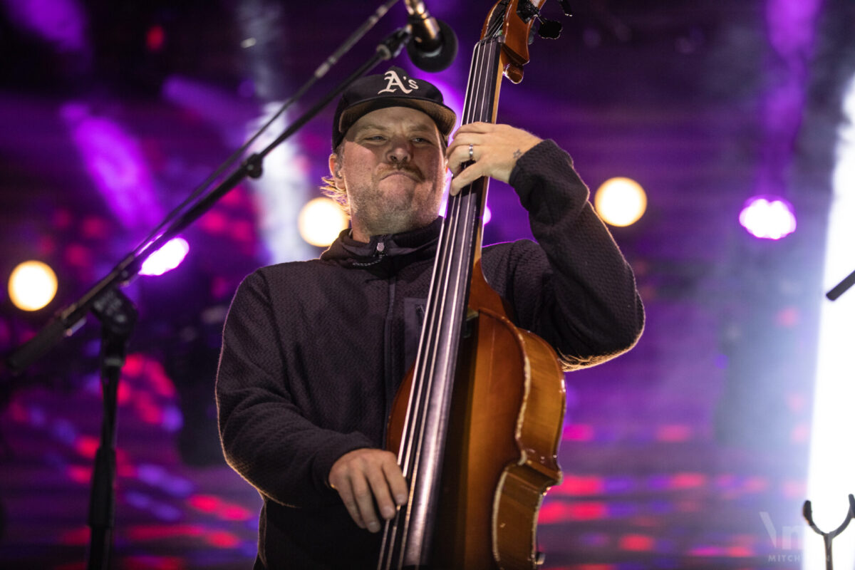 Mike Devol, Greensky Bluegrass, Sept 15, 2022, Dillon Amphitheatre, Dillon, CO. Photo by Mitch Kline.