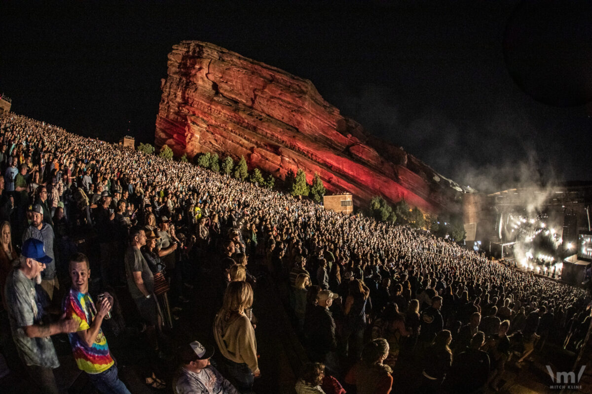 Greensky Bluegrass, Sept 17, 2021, Red Rocks Amphitheatre, Morrison, CO. Photo by Mitch Kline.