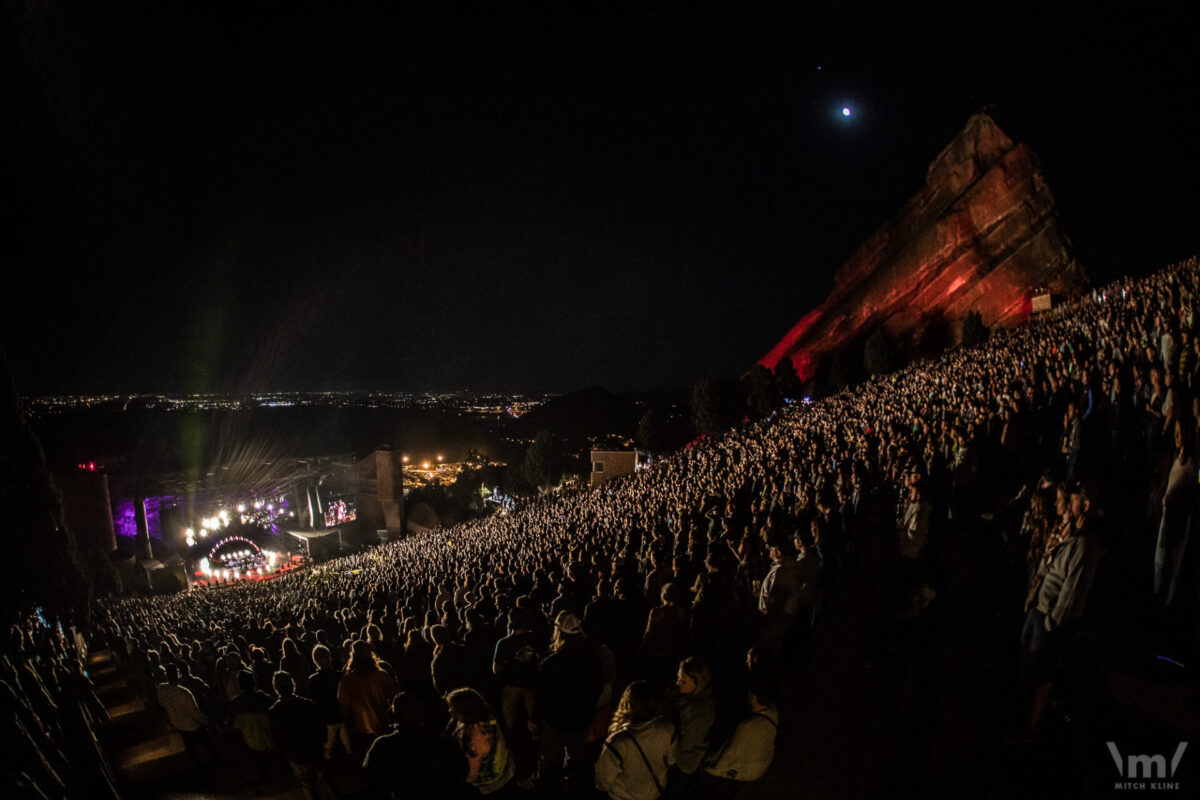 Greensky Bluegrass, Sept 17, 2021, Red Rocks Amphitheatre, Morrison, CO. Photo by Mitch Kline.