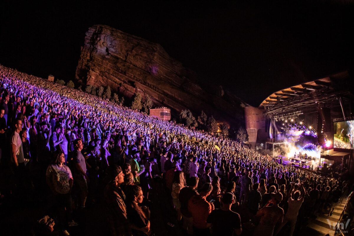 Greensky Bluegrass, Sept 18, 2021, Red Rocks Amphitheatre, Morrison, CO. Photo by Mitch Kline.