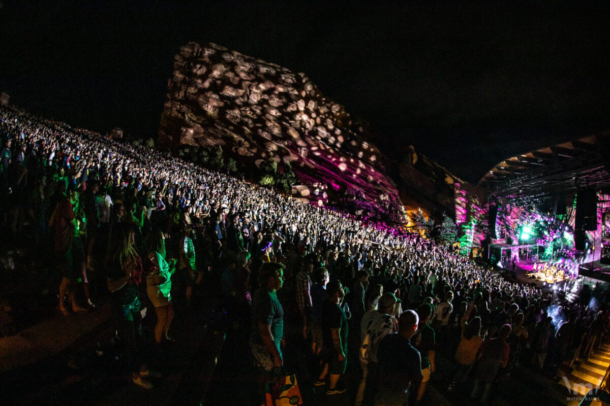 Greensky Bluegrass, Sept 18, 2021, Red Rocks Amphitheatre, Morrison, CO. Photo by Mitch Kline.