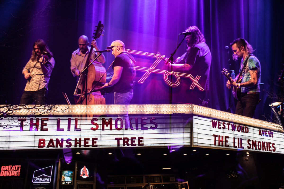 The Lil Smokies, Nov 19, 2021, Fox Theatre, Boulder, CO. Photo by Mitch Kline.