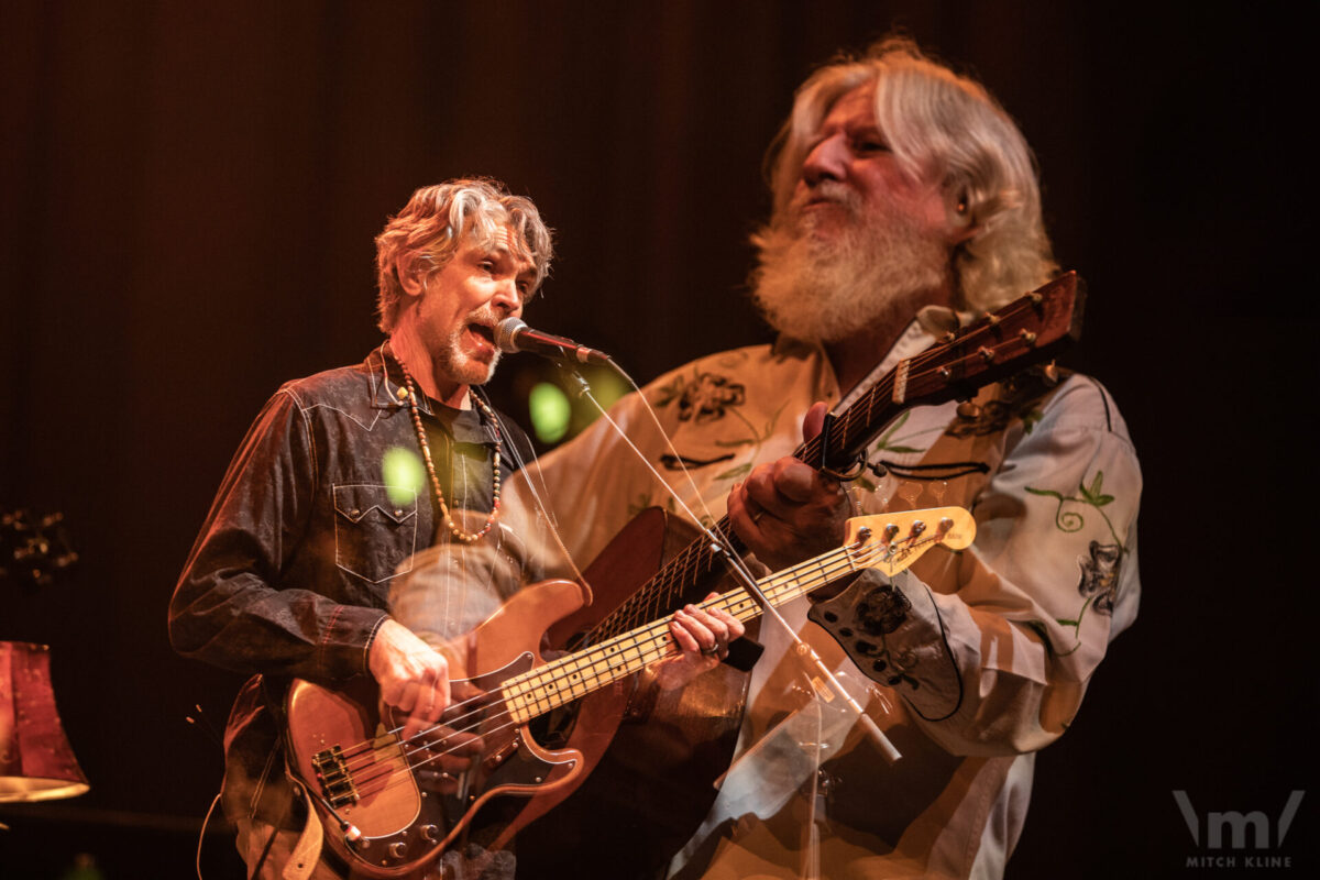 Keith Moseley and Bill Nershi double exposure, The String Cheese Incident, Nov 24, 2021, Mission Ballroom, Denver, CO. Photo by Mitch Kline.