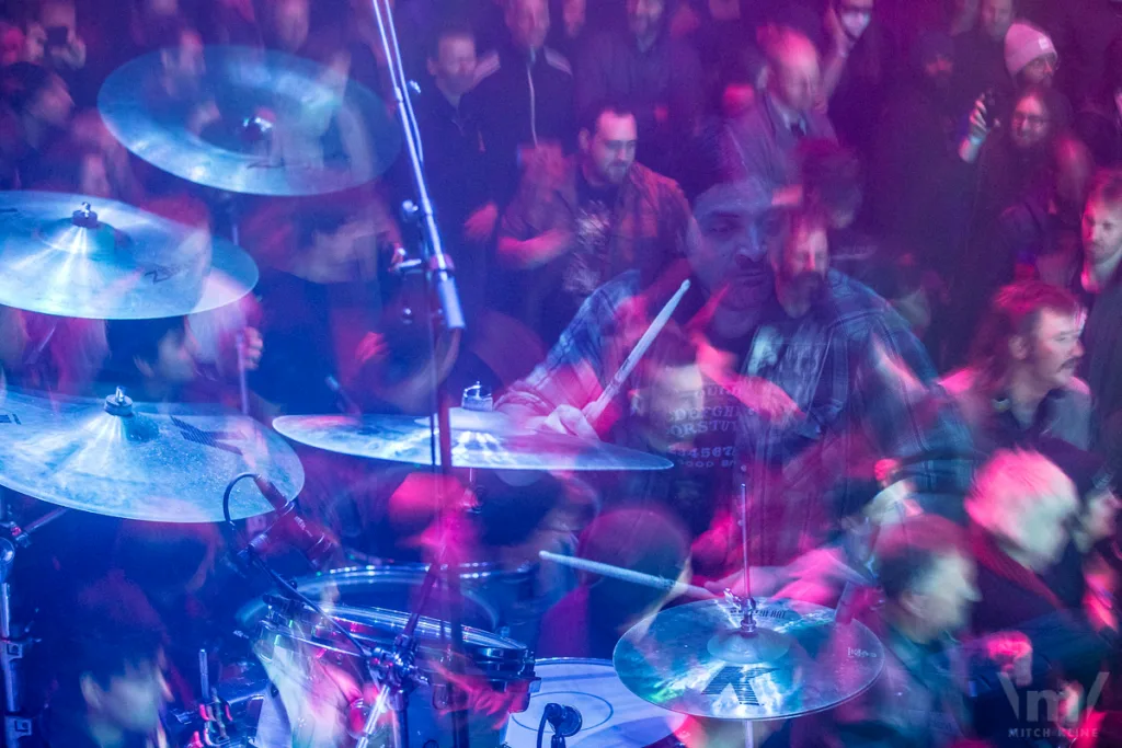 Santiago Vela, The Sword, March 09, 2022, Gothic Theatre, Englewood, CO. Photo by Mitch Kline.