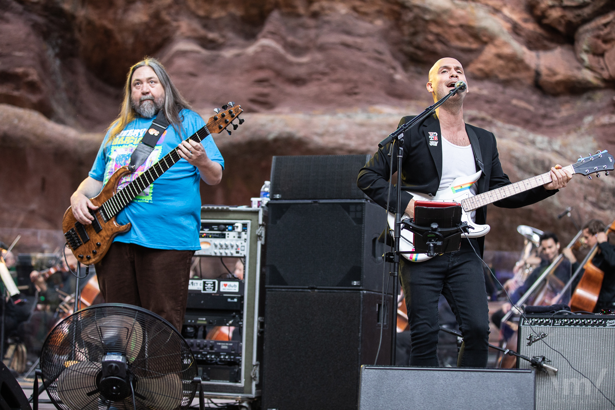 Dave Schools and Tom Hamilton, Jerry Garcia Symphonic Celebration, June 29, 2022, Red Rocks Amphitheatre, Morrison, CO. Photo by Mitch Kline.