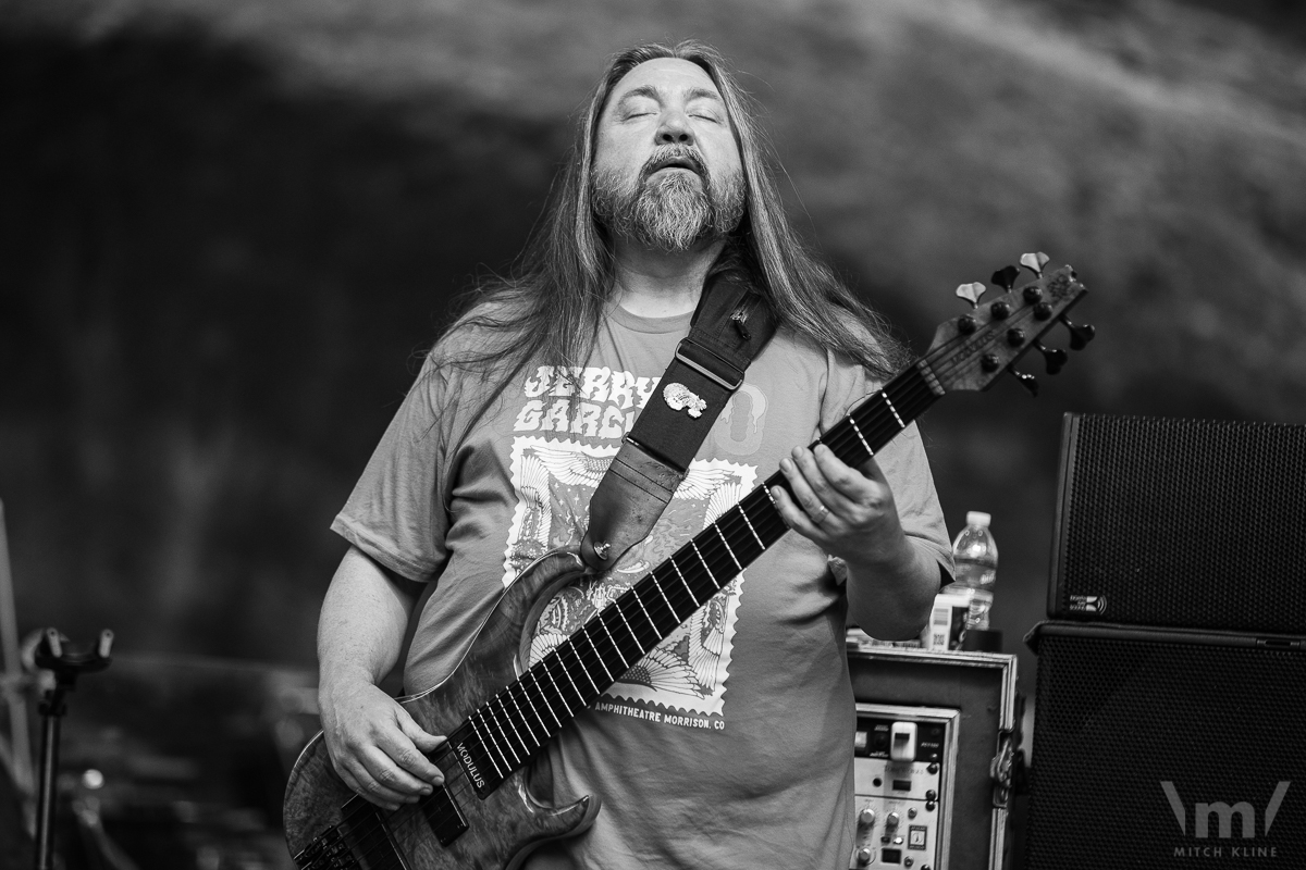 Dave Schools, Jerry Garcia Symphonic Celebration, June 29, 2022, Red Rocks Amphitheatre, Morrison, CO. Photo by Mitch Kline.