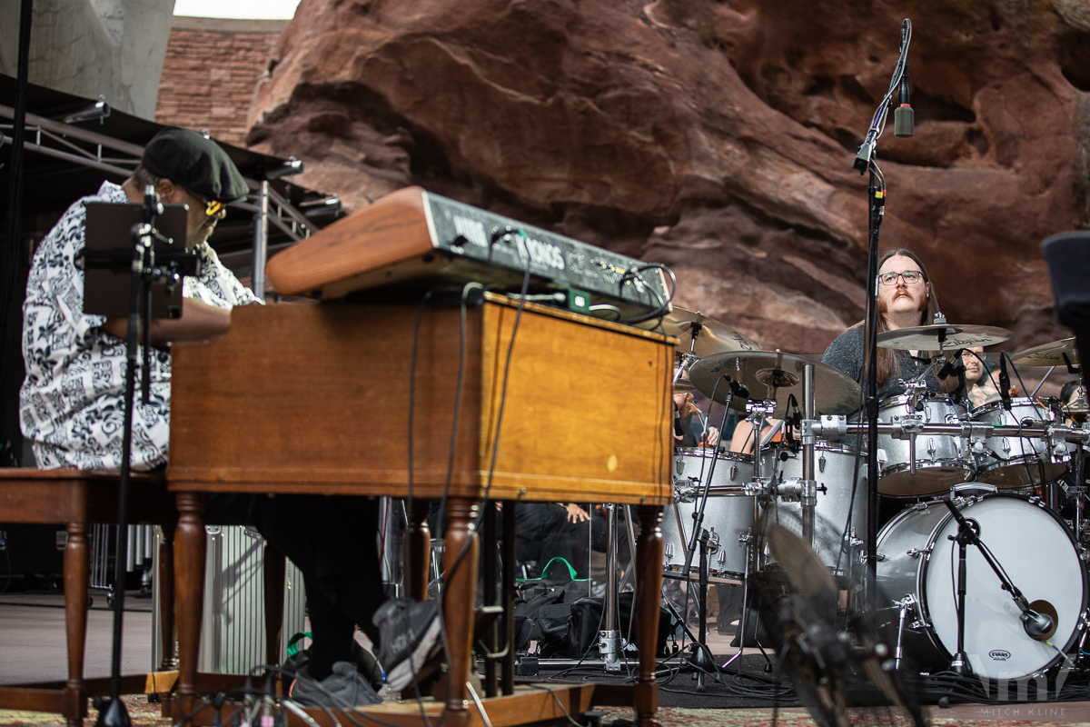 Melvin Seals and Duane Trucks, Jerry Garcia Symphonic Celebration, June 29, 2022, Red Rocks Amphitheatre, Morrison, CO. Photo by Mitch Kline.