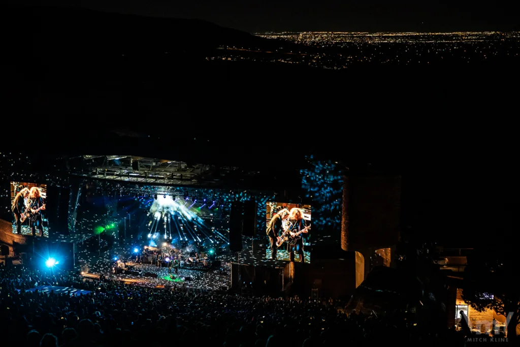 My Morning Jacket, Aug 26, 2022, Red Rocks Amphitheatre, Morrison, CO. Photo by Mitch Kline.