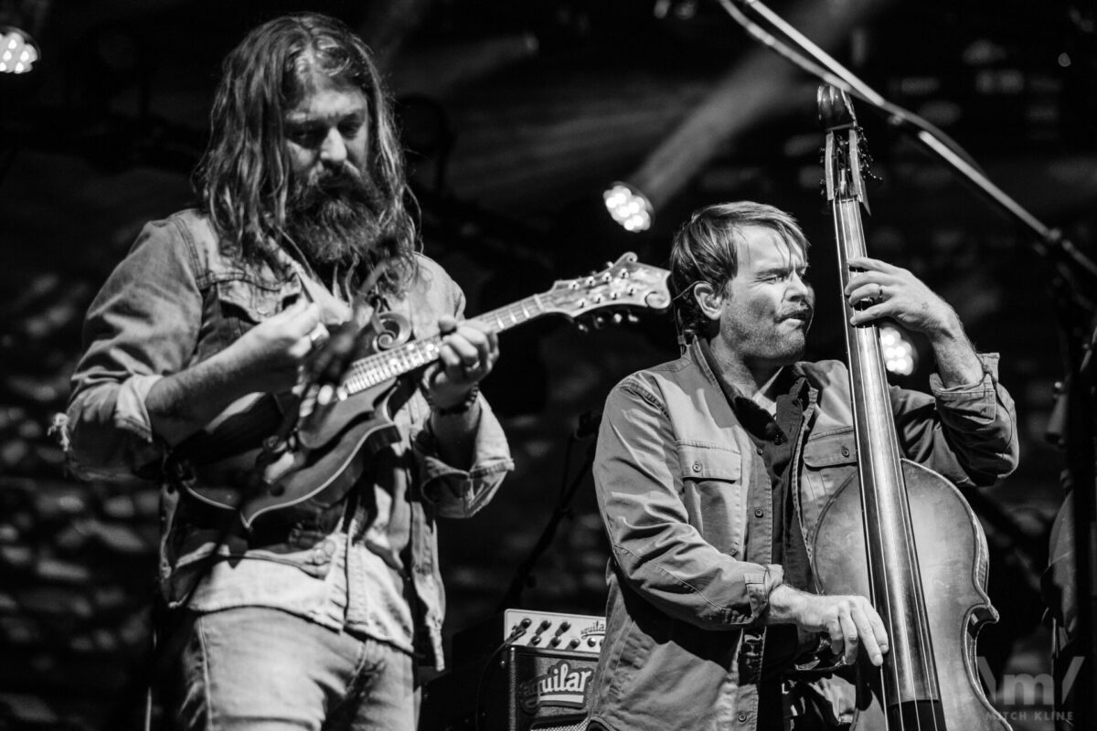 Paul Hoffman and Mike Devol, Greensky Bluegrass, Sept 14, 2022, Dillon Amphitheatre, Dillon, CO. Photo by Mitch Kline.