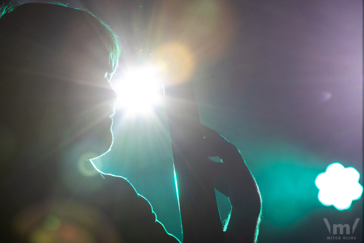 Mike Devol, Greensky Bluegrass, Sept 14, 2022, Dillon Amphitheatre, Dillon, CO. Photo by Mitch Kline.