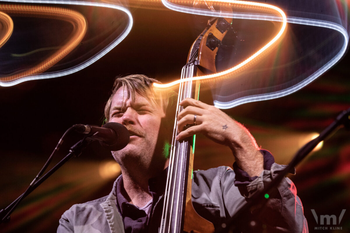 Mike Devol, Greensky Bluegrass, Sept 14, 2022, Dillon Amphitheatre, Dillon, CO. Photo by Mitch Kline.