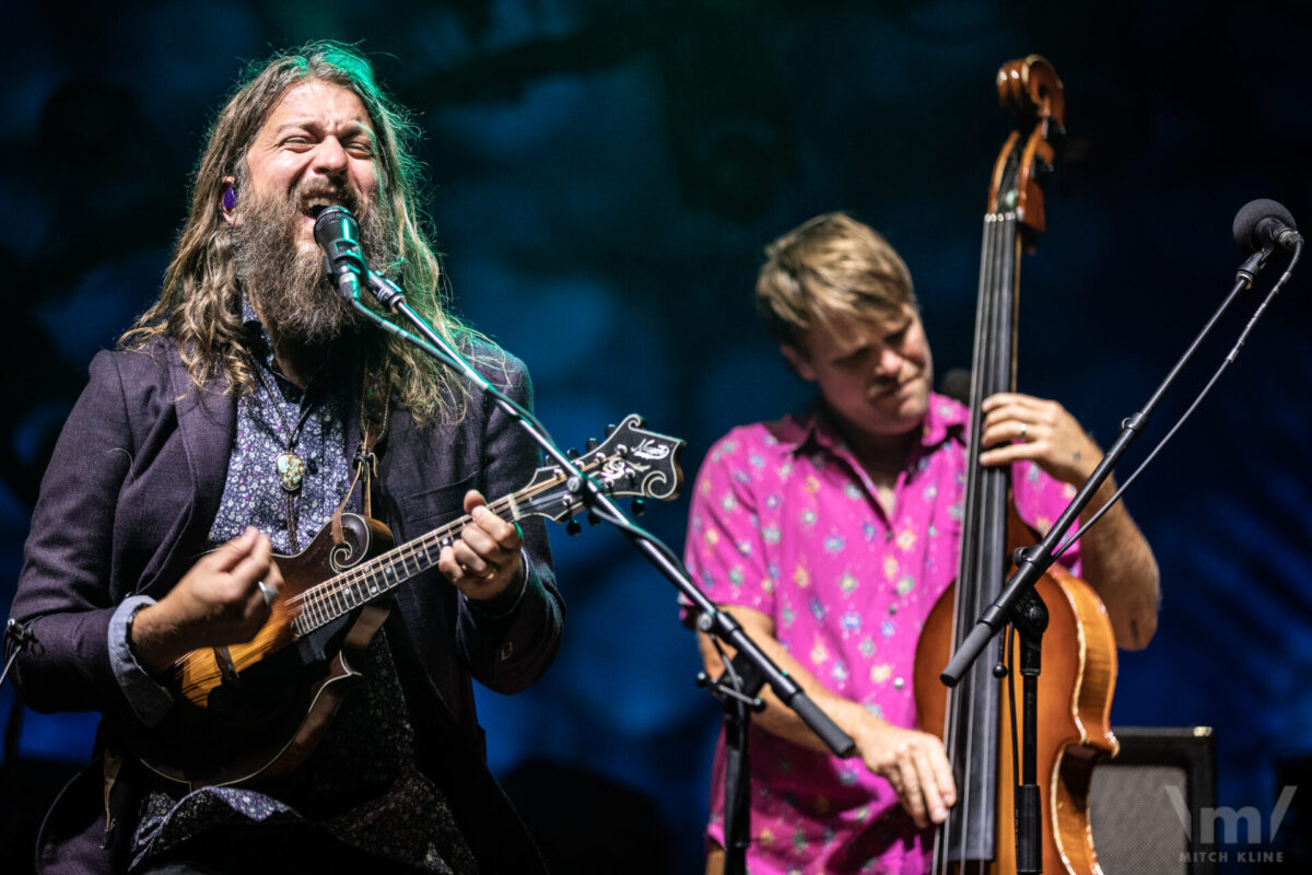 Paul Hoffman and Mike Devol, Greensky Bluegrass, Sept 16, 2022, Red Rocks Amphitheatre, Morrison, CO. Photo by Mitch Kline.