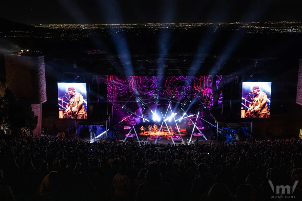 Greensky Bluegrass, Sept 16, 2022, Red Rocks Amphitheatre, Morrison, CO. Photo by Mitch Kline.