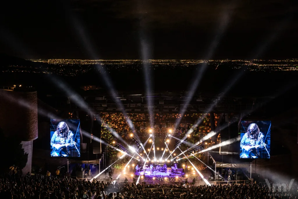 Greensky Bluegrass, Sept 16, 2022, Red Rocks Amphitheatre, Morrison, CO. Photo by Mitch Kline.