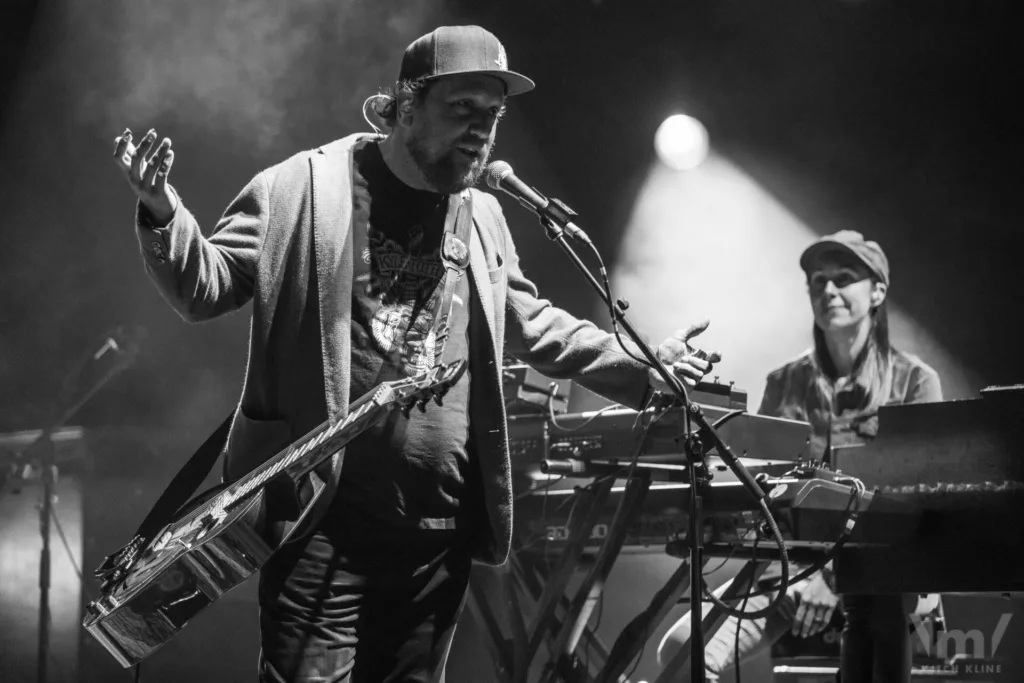 Anders Beck, Greensky Bluegrass, Sept 16, 2022, Red Rocks Amphitheatre, Morrison, CO. Photo by Mitch Kline.