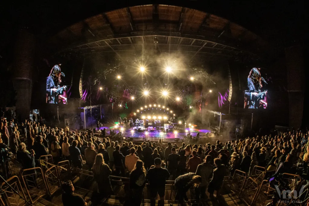 Greensky Bluegrass, Sept 16, 2022, Red Rocks Amphitheatre, Morrison, CO. Photo by Mitch Kline.