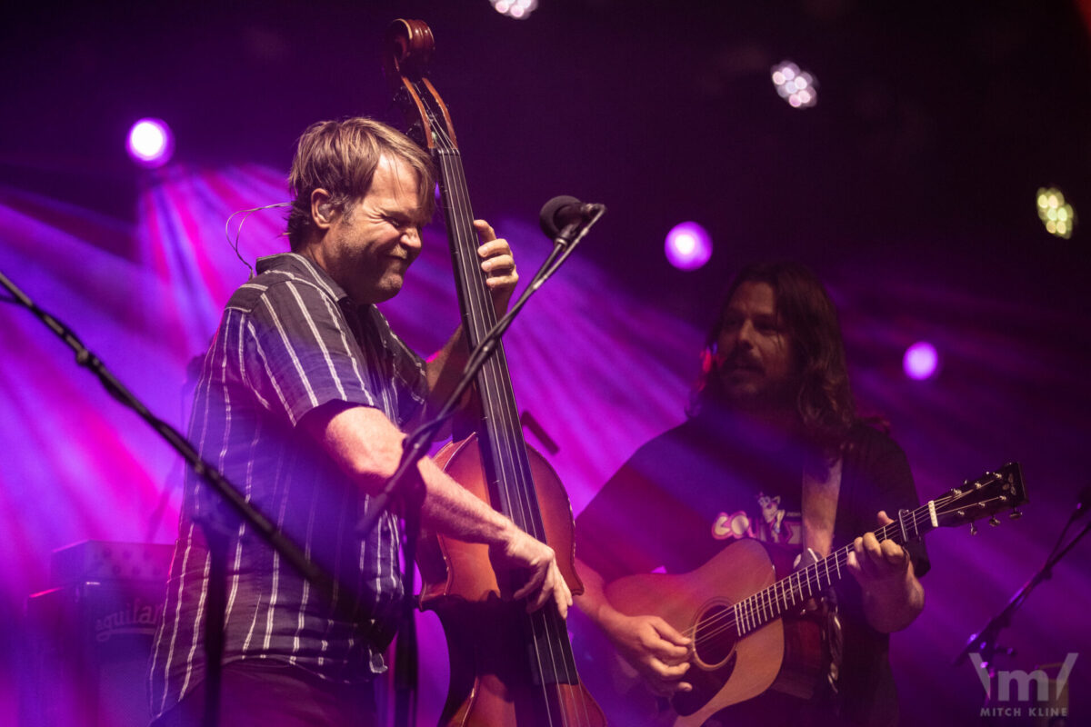 Mike Devol and Dave Bruzza, Greensky Bluegrass, Sept 17, 2022, Red Rocks Amphitheatre, Morrison, CO. Photo by Mitch Kline.