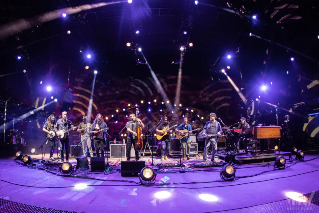 Greensky Bluegrass, Sept 17, 2022, Red Rocks Amphitheatre, Morrison, CO. Photo by Mitch Kline.