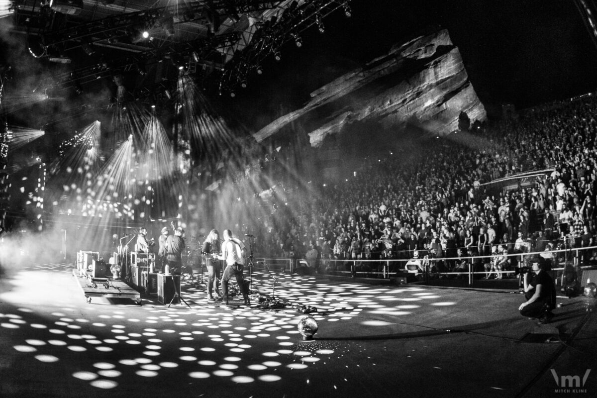 Greensky Bluegrass, Sept 13, 2019, Red Rocks Amphitheatre, Morrison, CO. Photo by Mitch Kline.