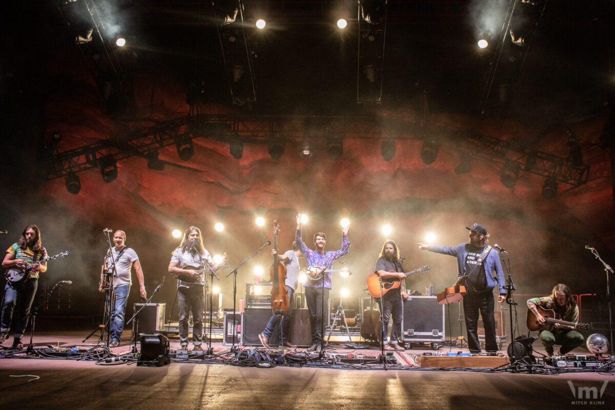 Greensky Bluegrass, Sept 15, 2019, Red Rocks Amphitheatre, Morrison, CO. Photo by Mitch Kline.