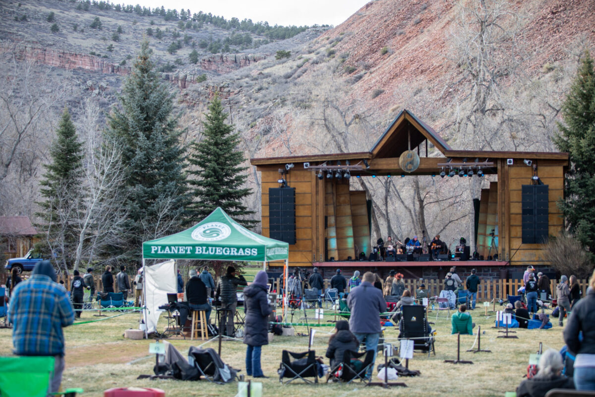 Yonder Mountain String Band, Apr 17, 2021, Planet Bluegrass, Lyons, CO. Photo by Mitch Kline