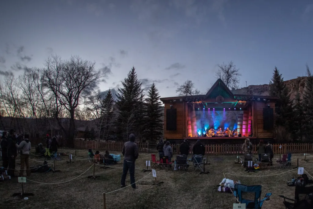 Yonder Mountain String Band, Apr 17, 2021, Planet Bluegrass, Lyons, CO. Photo by Mitch Kline
