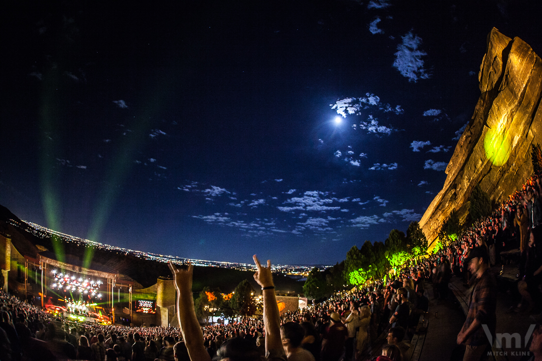 Greensky Bluegrass, Sept 23, 2018, Red Rocks Amphitheatre, Morrison, CO. Photo by Mitch Kline.