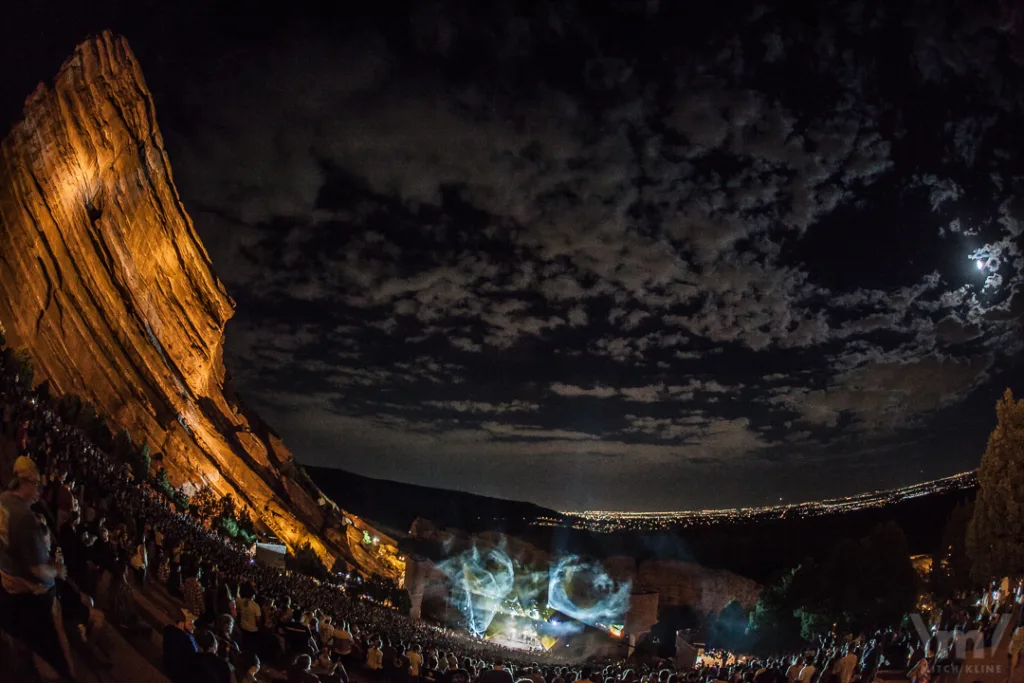 Greensky Bluegrass, Sept 23, 2018, Red Rocks Amphitheatre, Morrison, CO. Photo by Mitch Kline.