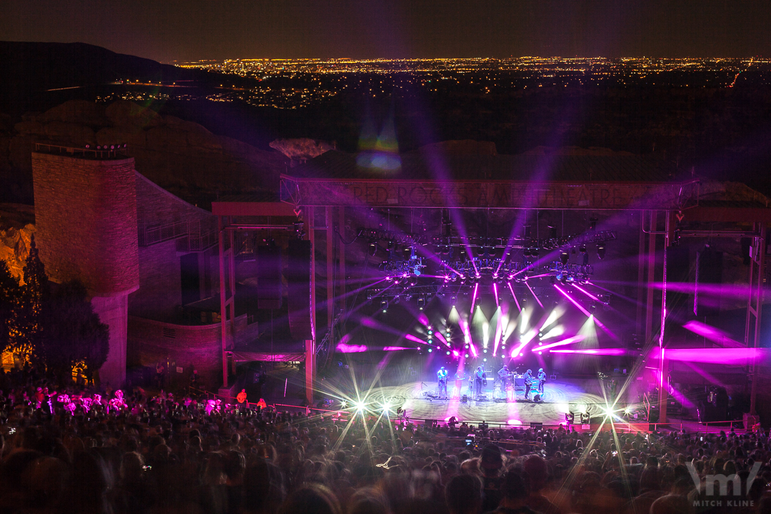 Greensky Bluegrass, Sept 23, 2018, Red Rocks Amphitheatre, Morrison, CO. Photo by Mitch Kline.