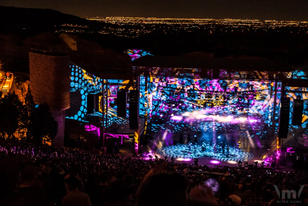 Greensky Bluegrass, Sept 23, 2018, Red Rocks Amphitheatre, Morrison, CO. Photo by Mitch Kline.