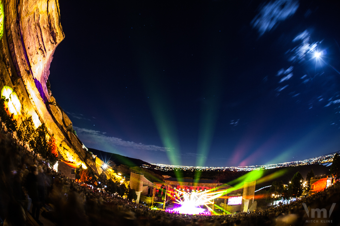 Greensky Bluegrass, Sept 23, 2018, Red Rocks Amphitheatre, Morrison, CO. Photo by Mitch Kline.