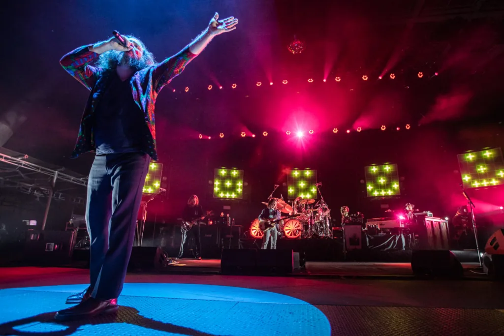 My Morning Jacket, Aug 15, 2025, Red Rocks Amphitheatre, Morrison, CO. Photo by Mitch Kline.