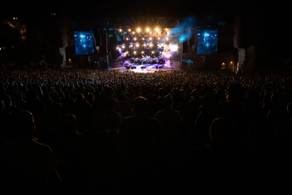 My Morning Jacket, Aug 15, 2025, Red Rocks Amphitheatre, Morrison, CO. Photo by Mitch Kline.