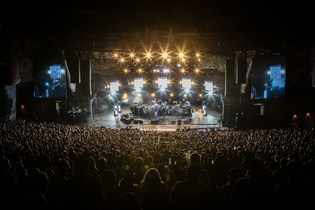 My Morning Jacket, Aug 15, 2025, Red Rocks Amphitheatre, Morrison, CO. Photo by Mitch Kline.