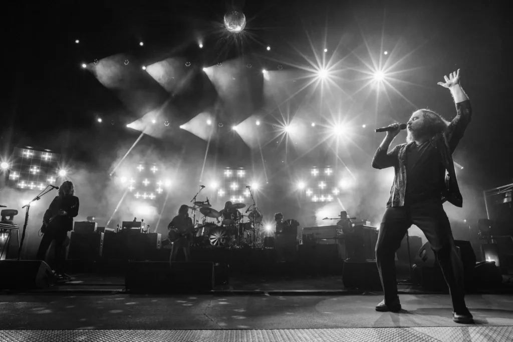 My Morning Jacket, Aug 15, 2025, Red Rocks Amphitheatre, Morrison, CO. Photo by Mitch Kline.