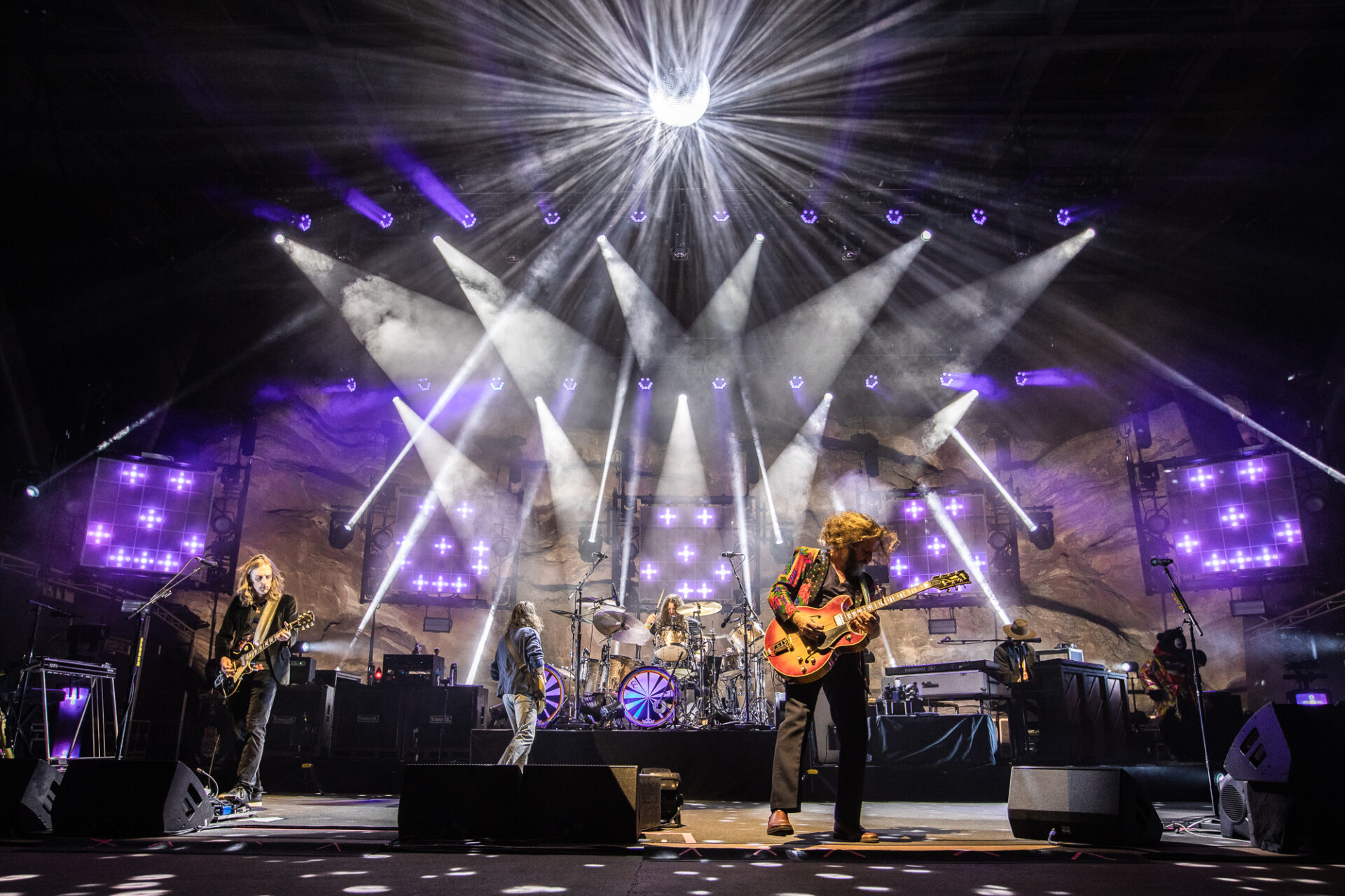 My Morning Jacket, Aug 15, 2025, Red Rocks Amphitheatre, Morrison, CO. Photo by Mitch Kline.