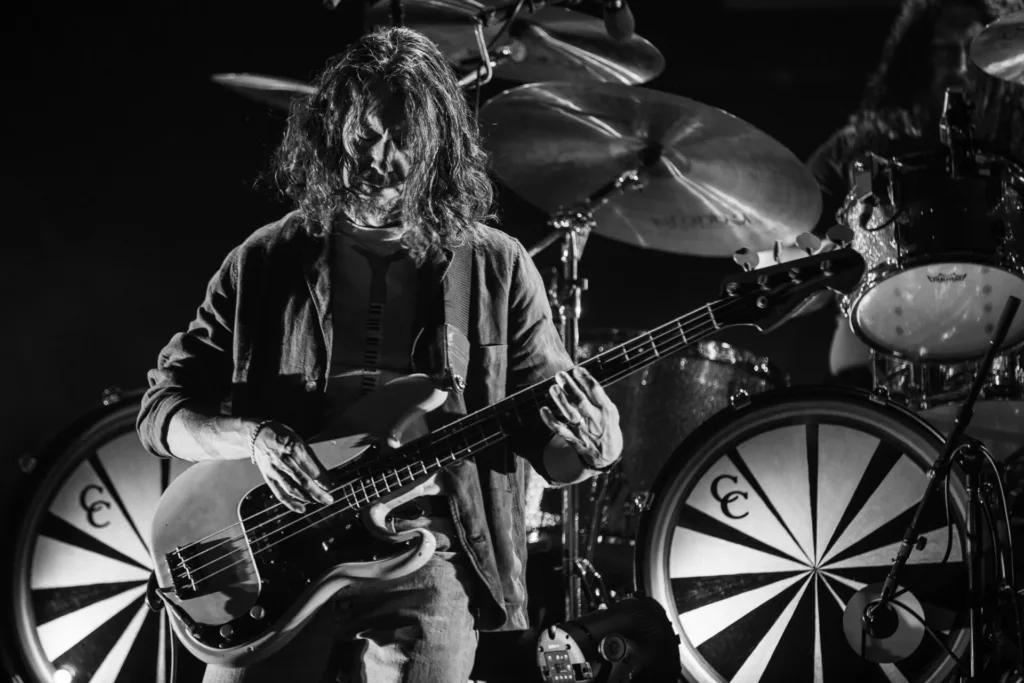 Tom Blankenship, My Morning Jacket, Aug 15, 2025, Red Rocks Amphitheatre, Morrison, CO. Photo by Mitch Kline.