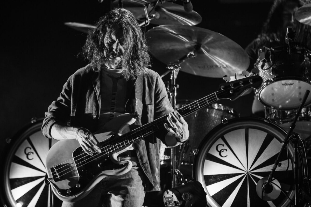 Tom Blankenship, My Morning Jacket, Aug 15, 2025, Red Rocks Amphitheatre, Morrison, CO. Photo by Mitch Kline.