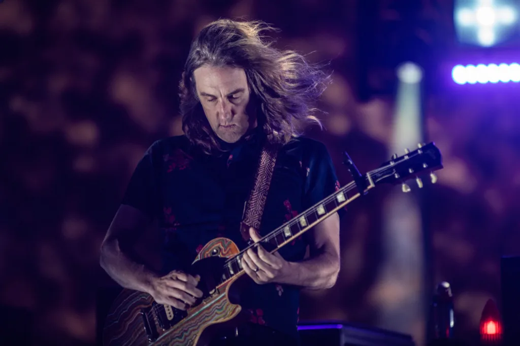 Carl Broemel, My Morning Jacket, Aug 16, 2025, Red Rocks Amphitheatre, Morrison, CO. Photo by Mitch Kline.
