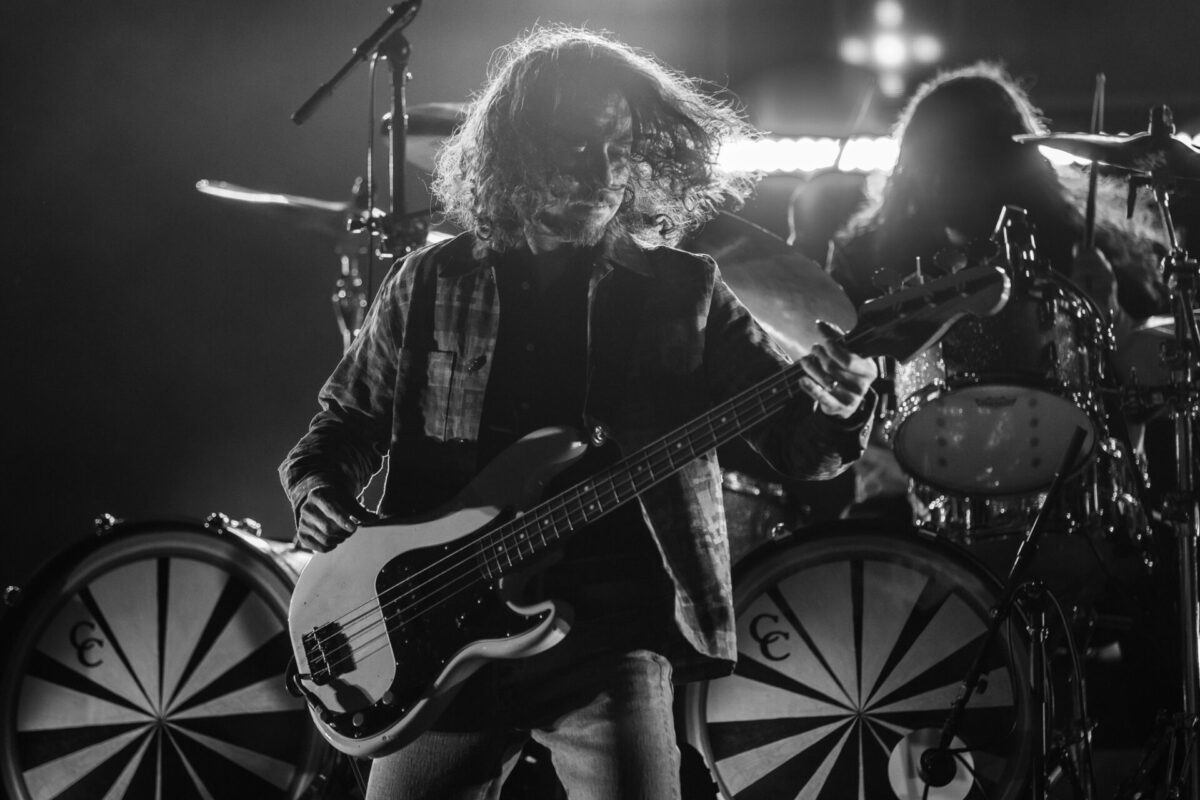 Tom Blankenship, My Morning Jacket, Aug 16, 2025, Red Rocks Amphitheatre, Morrison, CO. Photo by Mitch Kline.