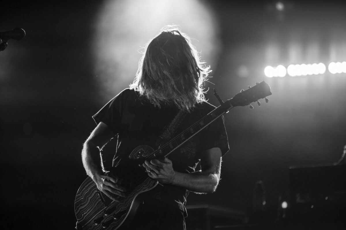 Carl Broemel, My Morning Jacket, Aug 16, 2025, Red Rocks Amphitheatre, Morrison, CO. Photo by Mitch Kline.