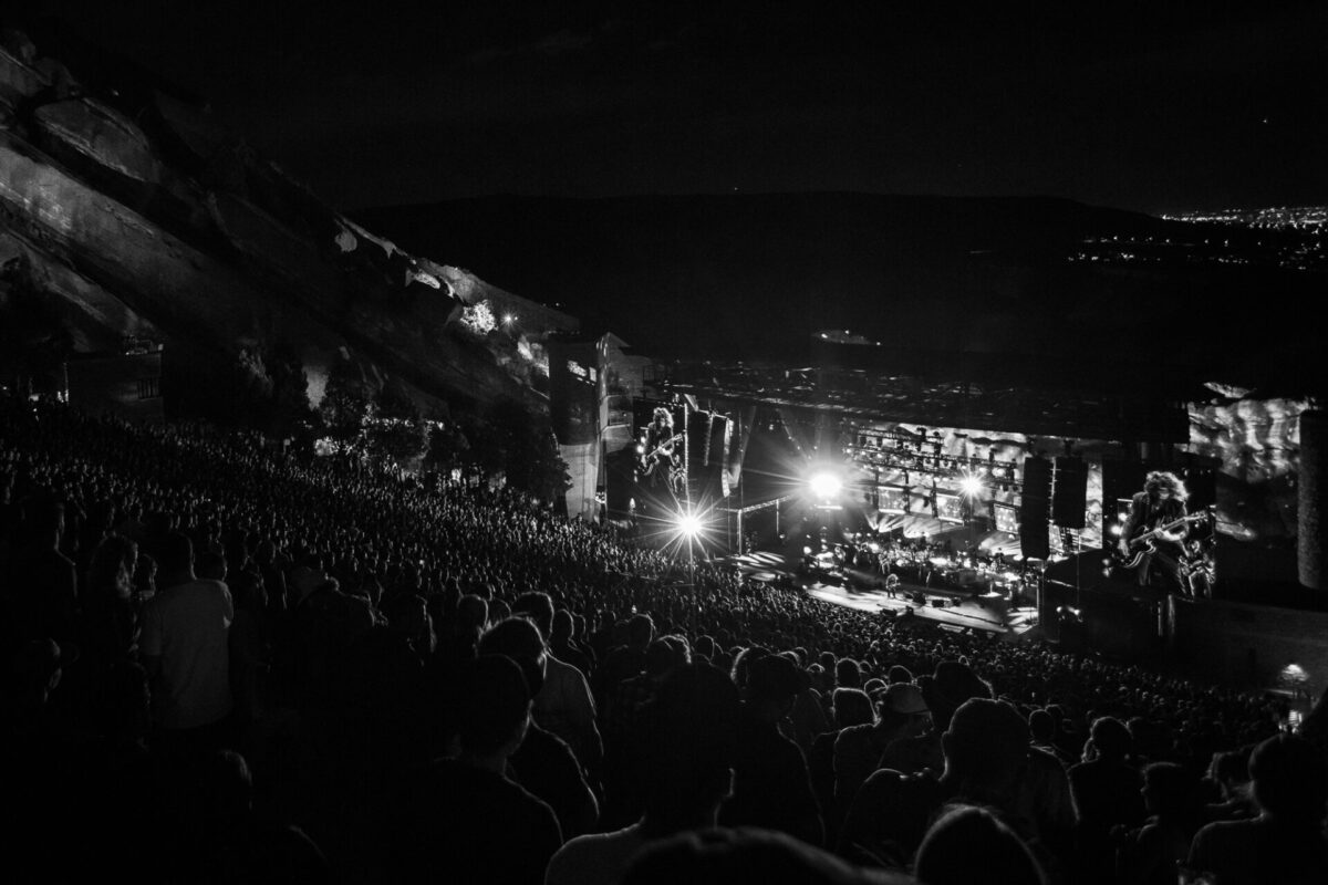 My Morning Jacket, Aug 16, 2025, Red Rocks Amphitheatre, Morrison, CO. Photo by Mitch Kline.