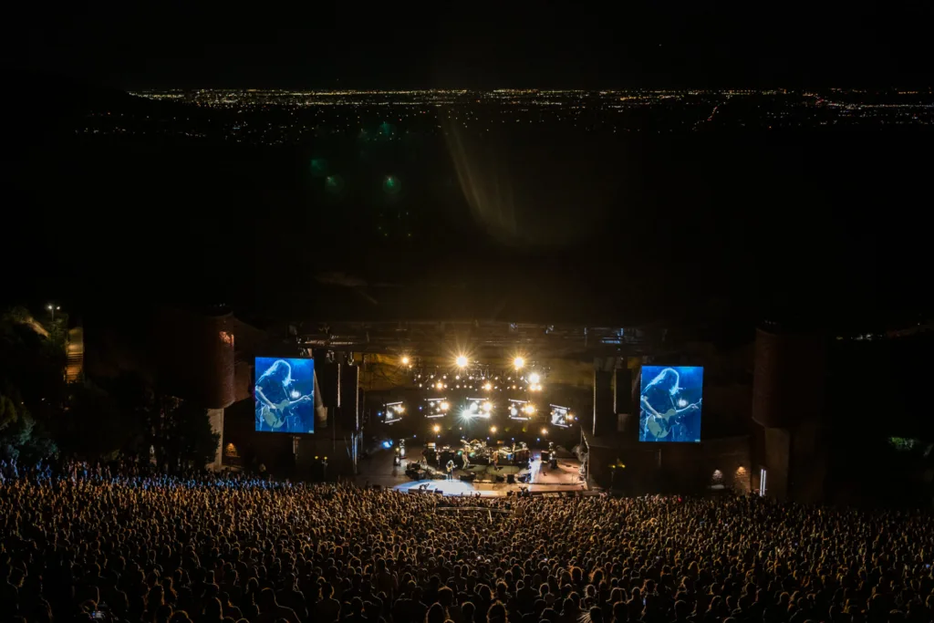 My Morning Jacket, Aug 16, 2025, Red Rocks Amphitheatre, Morrison, CO. Photo by Mitch Kline.