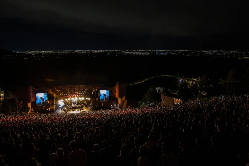 My Morning Jacket, Aug 16, 2025, Red Rocks Amphitheatre, Morrison, CO. Photo by Mitch Kline.