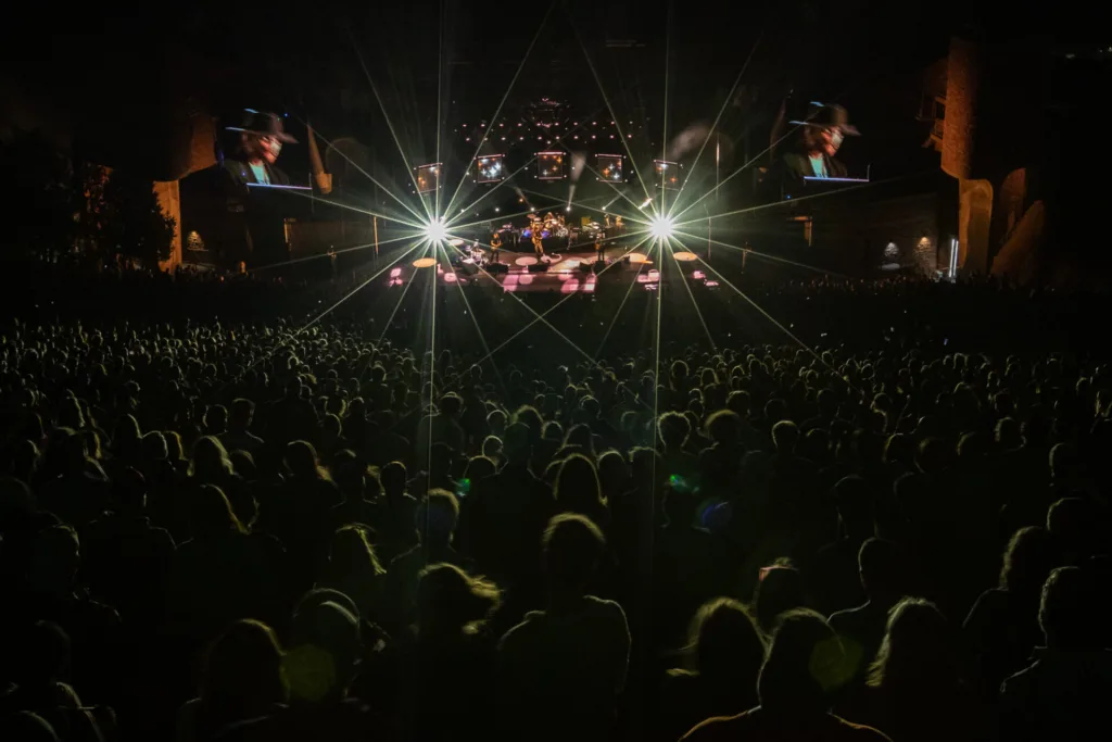 My Morning Jacket, Aug 16, 2025, Red Rocks Amphitheatre, Morrison, CO. Photo by Mitch Kline.