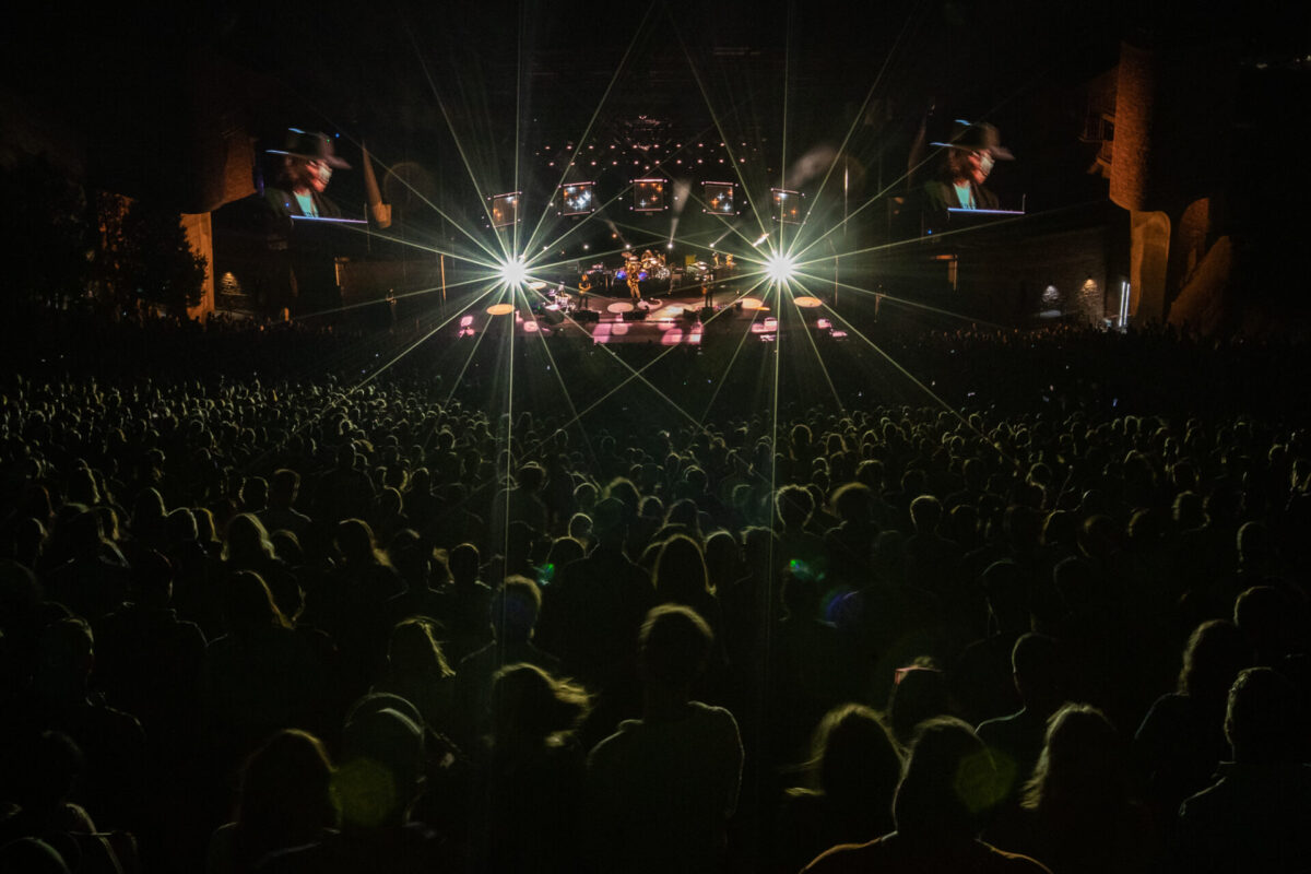 My Morning Jacket, Aug 16, 2025, Red Rocks Amphitheatre, Morrison, CO. Photo by Mitch Kline.