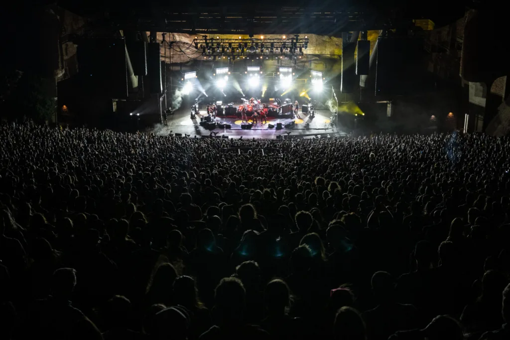 My Morning Jacket, Aug 16, 2025, Red Rocks Amphitheatre, Morrison, CO. Photo by Mitch Kline.