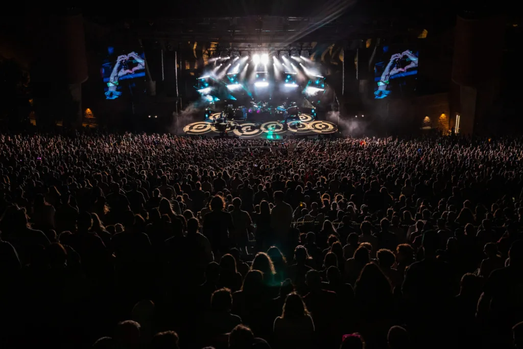 My Morning Jacket, Aug 16, 2025, Red Rocks Amphitheatre, Morrison, CO. Photo by Mitch Kline.