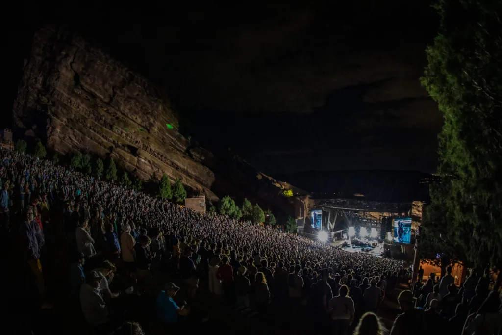 My Morning Jacket, Aug 16, 2025, Red Rocks Amphitheatre, Morrison, CO. Photo by Mitch Kline.