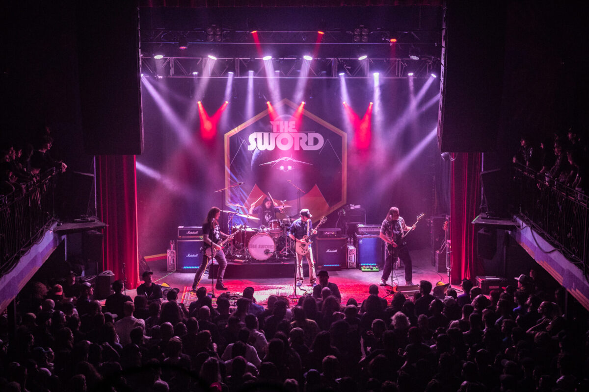 The Sword, Aug 19, 2025, Gothic Theatre, Englewood, CO. Photo by Mitch Kline.